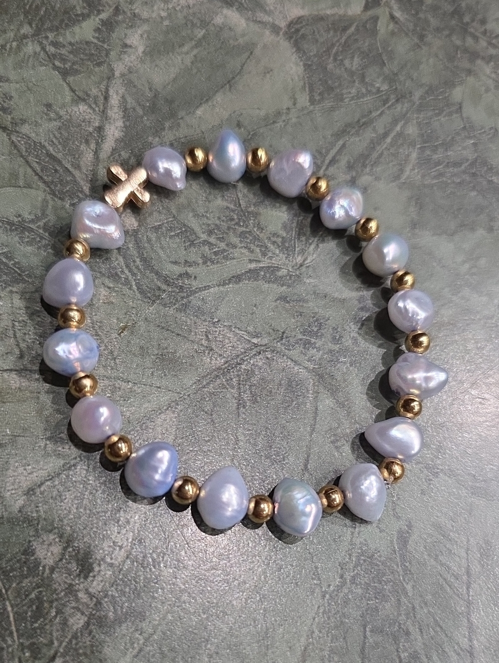 Freahwater Pearl Bracelet Blue